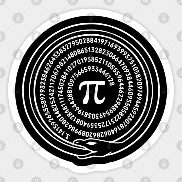 The Ouroboros of Pi Endless and Infinite Sticker by Luxinda